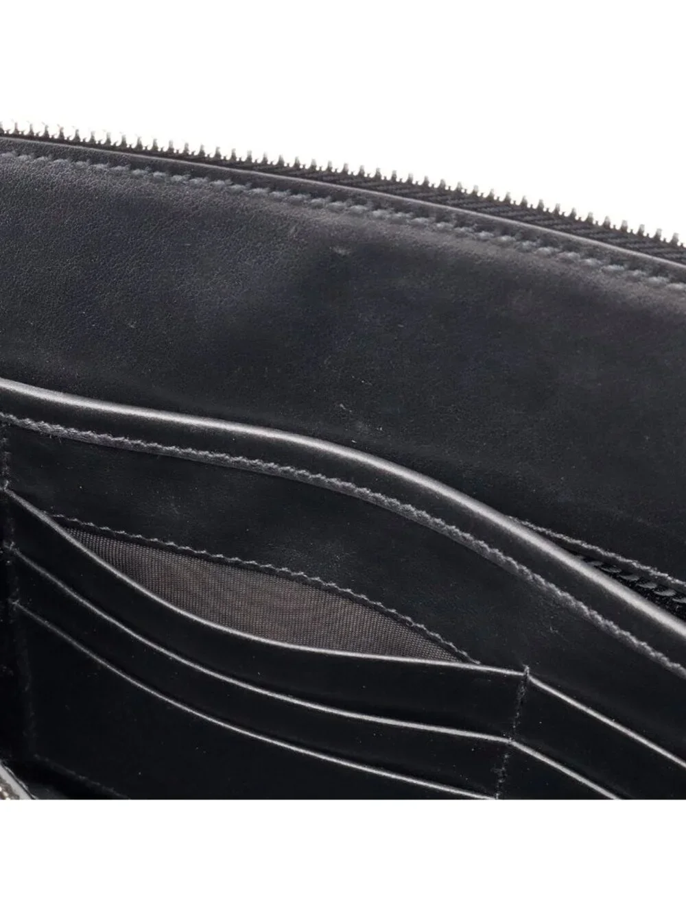 Prada Porter Collaboration Saffiano Clutch Leather Navy Silver